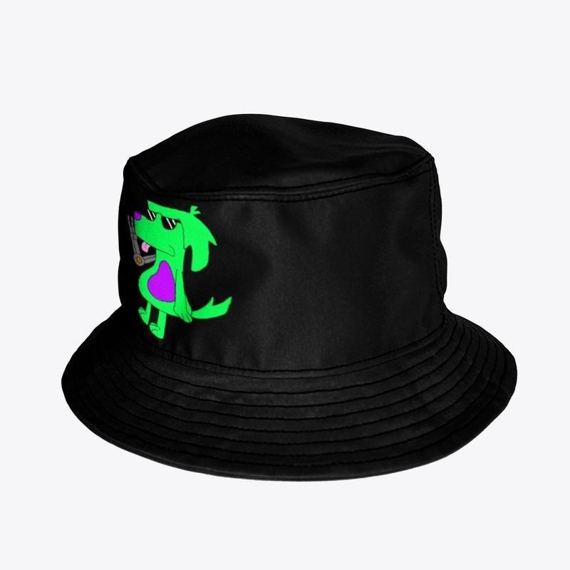 Neon cyborg dog hat